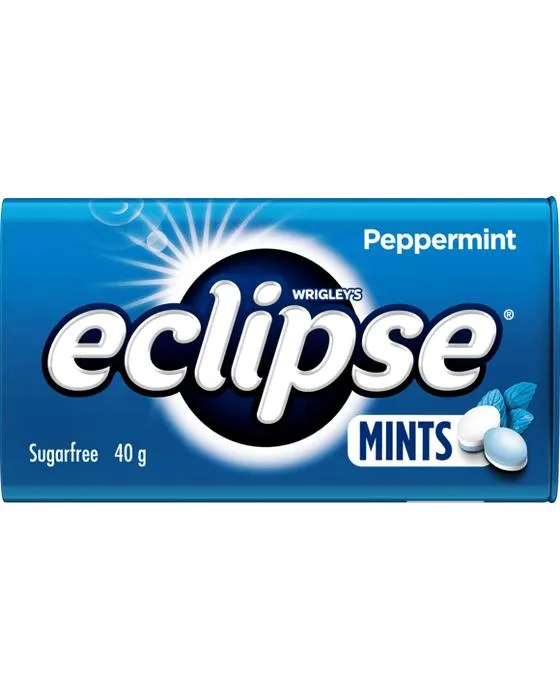 Éclipse de Wrigley Menthe Poivrée Menthe Sans Sucre Tin 40g