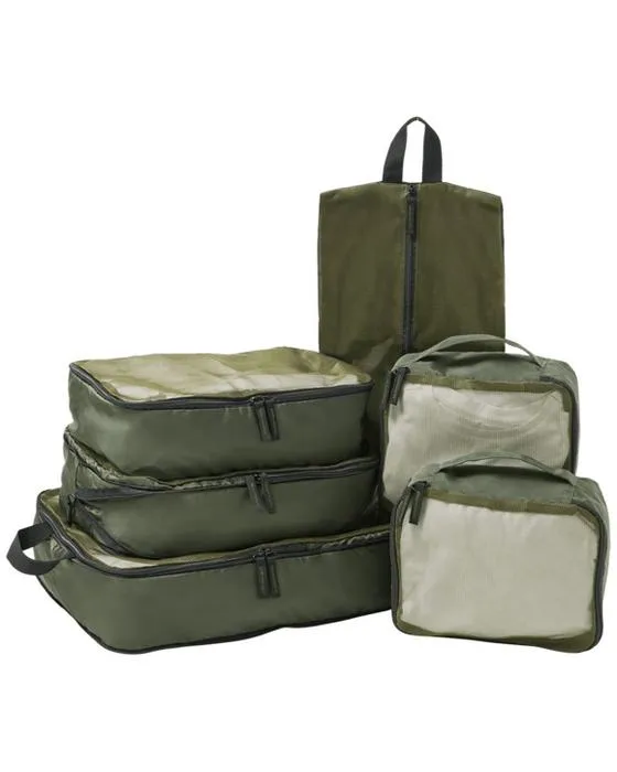 Otto On The Go Packing Cubes 6 Pack Green