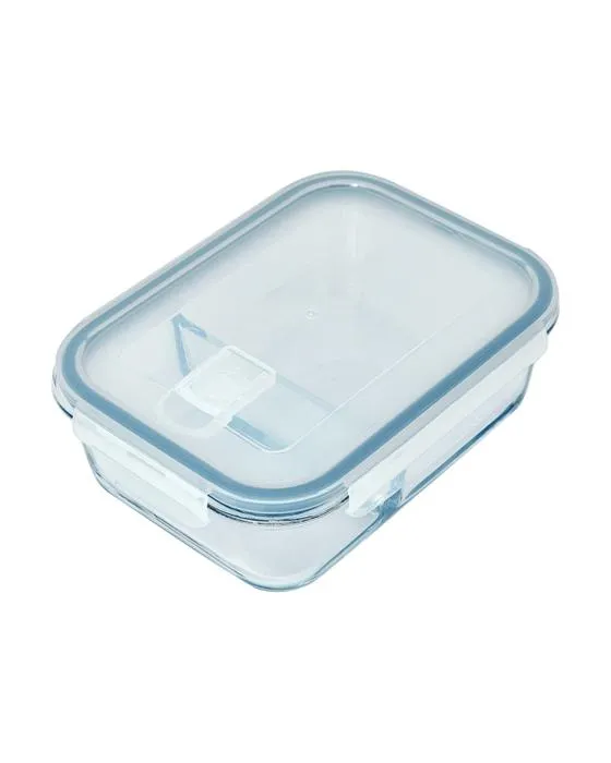 2 Compartiment en verre de préparation de repas