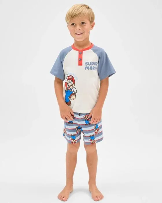 Super Mario Australian Cotton Younger Boys Pyjama Set