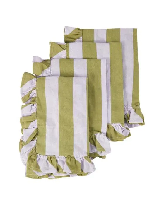 4 Nappes à volants à bande de paquet