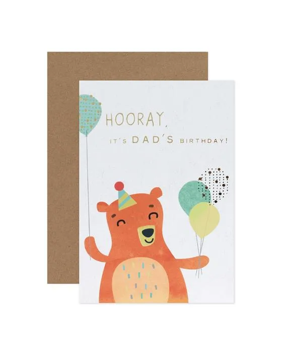 Connexions de la carte d'anniversaire Hallmark - Ours avec ballons