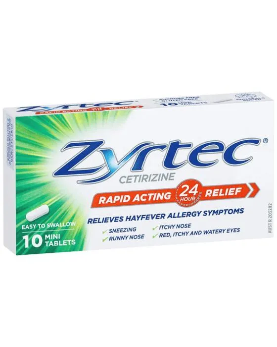 Zyrtec Comprimés rapides 10 Pack
