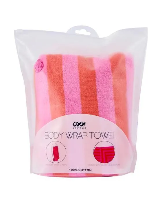 Serviette en coton OXX pour le corps - Rose et orange