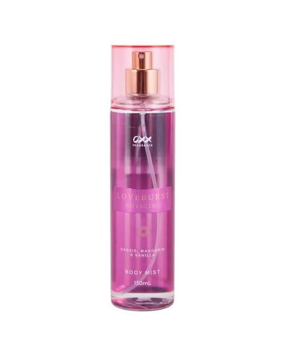 OXX Fragrance Loveburst Enticing Body Mist 150ml - Cassis, Mandarin et Vanille