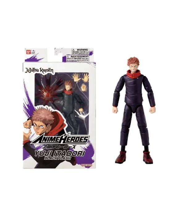 Anime Heroes Jujutsu Kaisen Action Figure - Yuji Itadori - Black Flash - Multi
