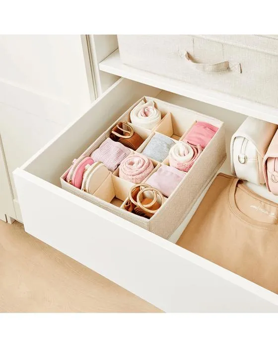 12 Grilles Linge Look Tiroir réglable Organisateur