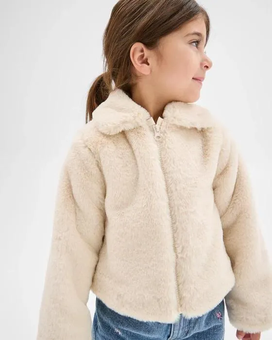 Veste de swing de fourrure de Faux pour enfants cible