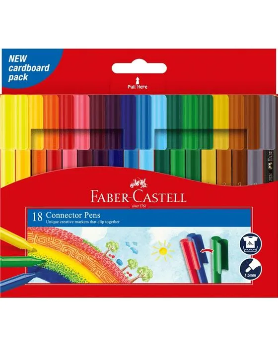 18 Stylos de connecteurs Pack Faber-Castell
