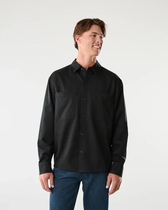 Twill Overshirt manches longues