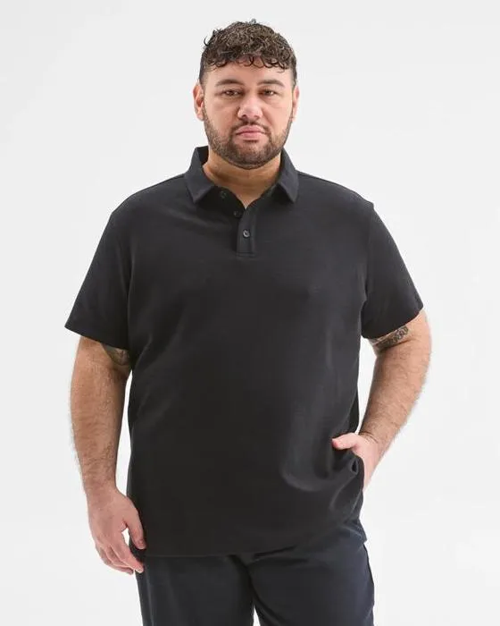 Cible Plus Taille Australien Coton Blend Polo Texturé Top