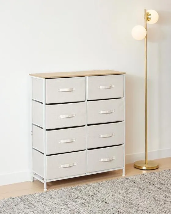 Linge de maison 8 tiroirs - Beige