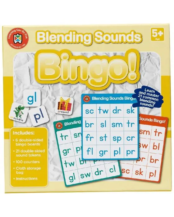 Apprendre peut être amusant mélange des sons Bingo