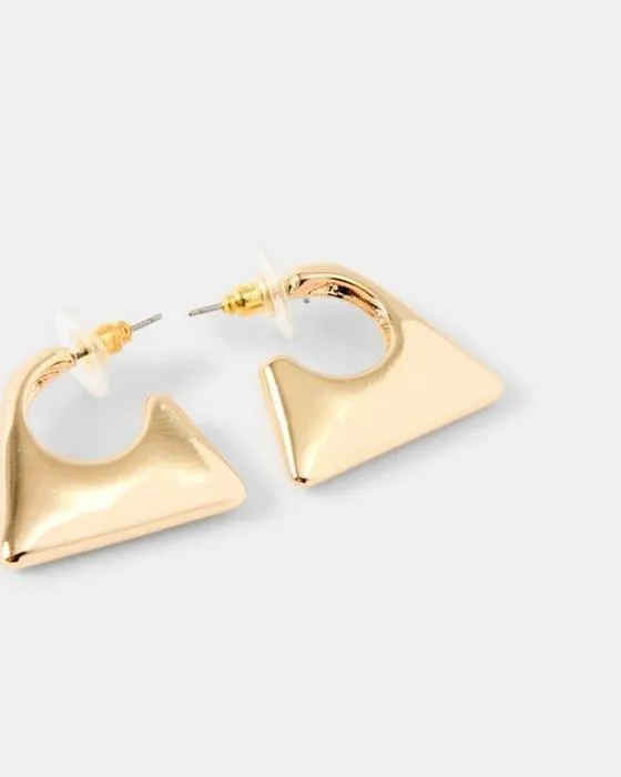 Boucles d'oreilles Triangle de petite taille - Tone dorée