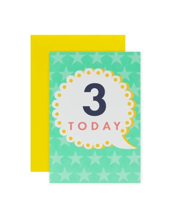 Connexions de la Carte d'anniversaire de 3ème Hallmark - Boubble de discours coloré