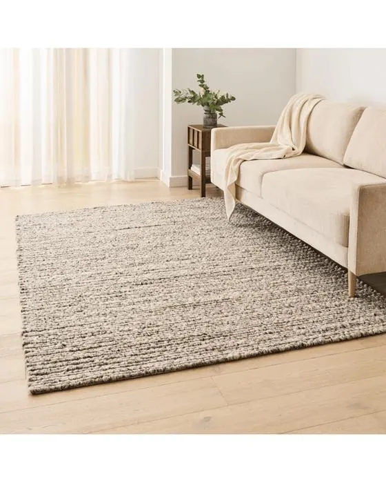 Rug riche en laine de Grayson - Gris, Grand - 235cm x 160cm