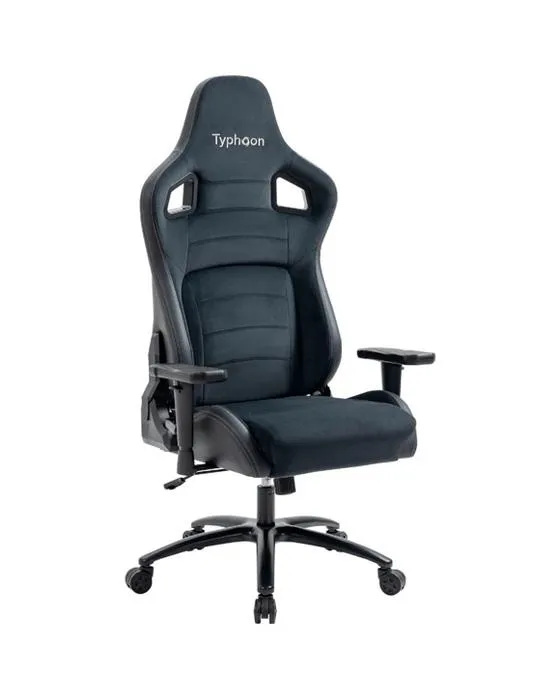 Chaises de bureau et chaises de bureau en tissu noir Typhoon Viper XL Gaming