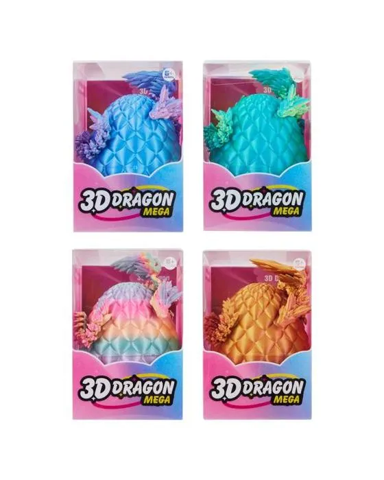 3D Dragon Mega 3D Imprimé Modèle - Assortiment