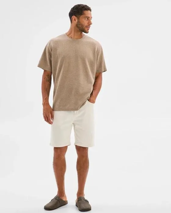 T-shirt texturé ciblé en mélange de coton australien