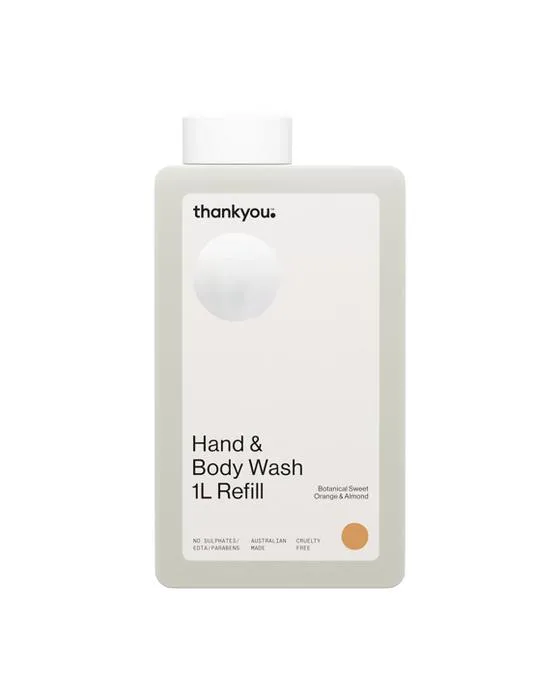 Recharge de lavage des mains et du corps 1L - Orange et amande botaniques