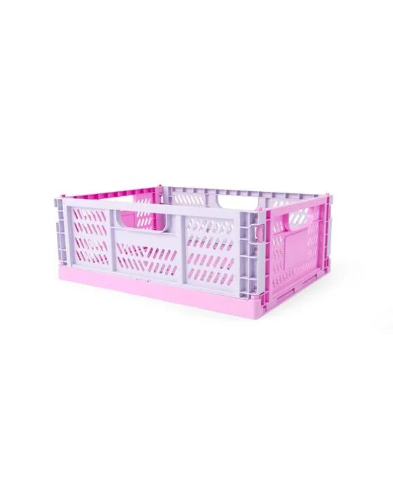 15L Crate collasible - moyenne, rose