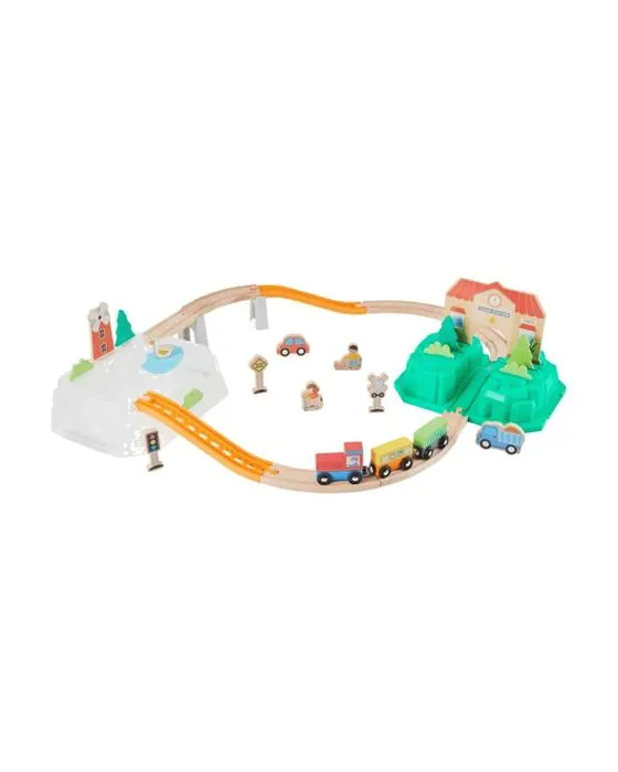 34 pièces Train Playset avec stockage