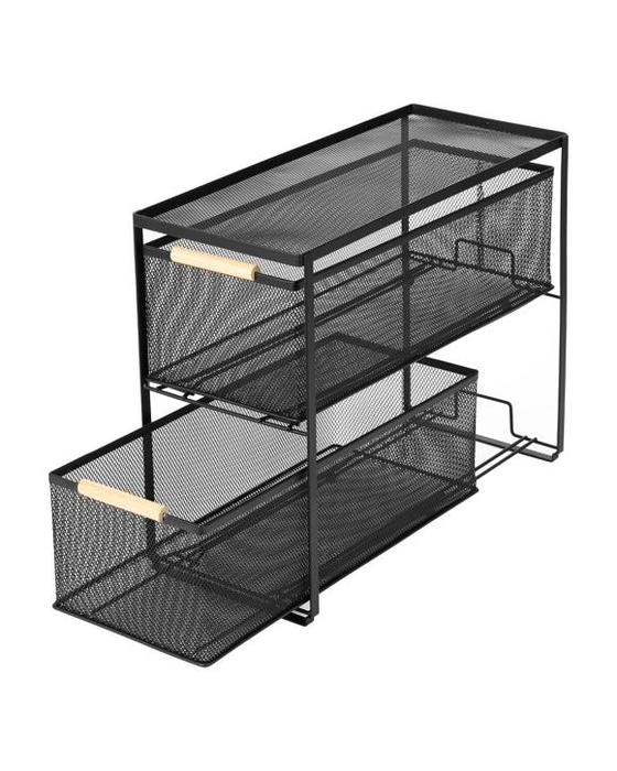 2 tiroirs Mesh Organisateur - Noir