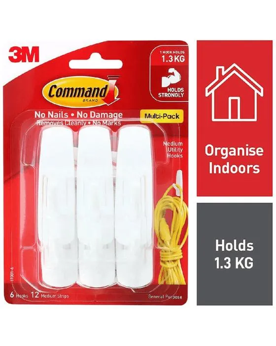 Pack de valeur de crochet moyen de commande 3M
