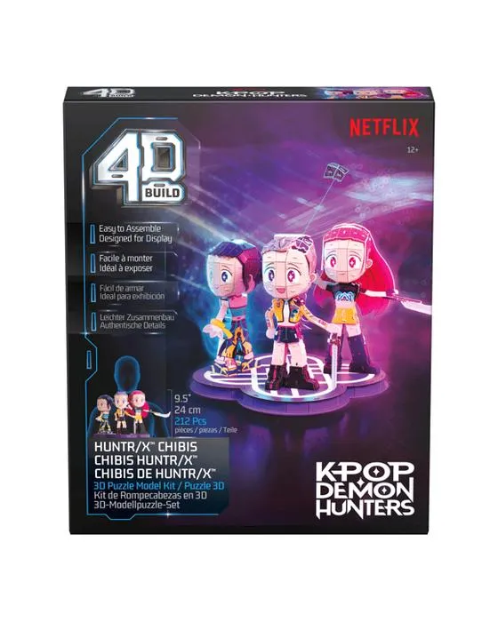 212 pièces KPop Demon Hunters Hunter / X Chibis 3D Puzzle Kit de modèle