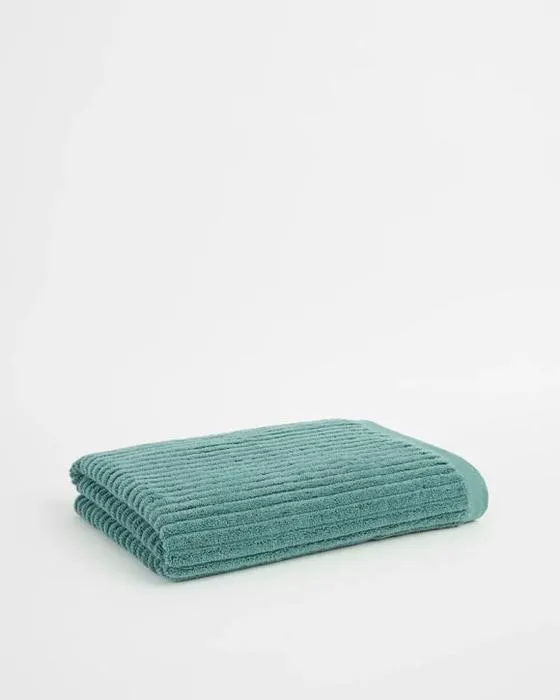 Cible Dylan Feuille de bain côtelée en coton australien - Bleu