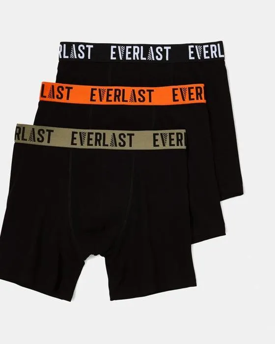 3 Pack Everlast hommes Trunks de longueur moyenne