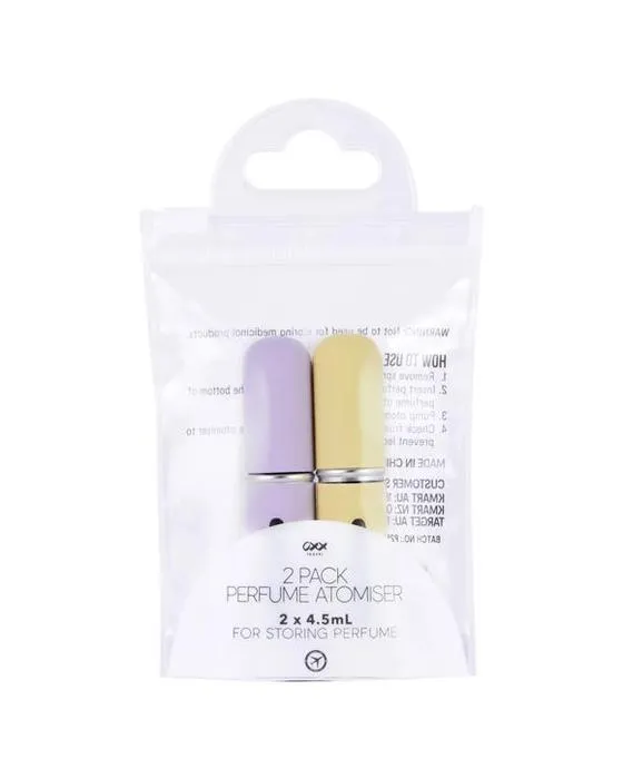 OXX Atomiseur de parfum de voyage 2 pack