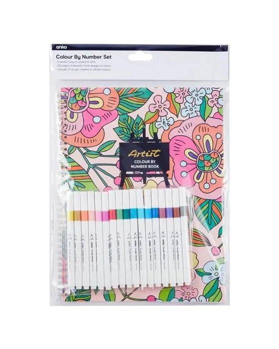 Couleur par nombre Set - Fleurs
