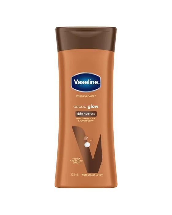 Vaseline soins intensifs Coco Glow 48H lotion corporelle d'humidité 225ml - ultra lipides hydratants