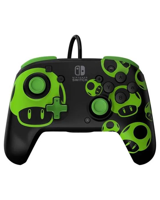 Rématch Wired Controller pour commutateur 1-UP Glow - Noir, Vert