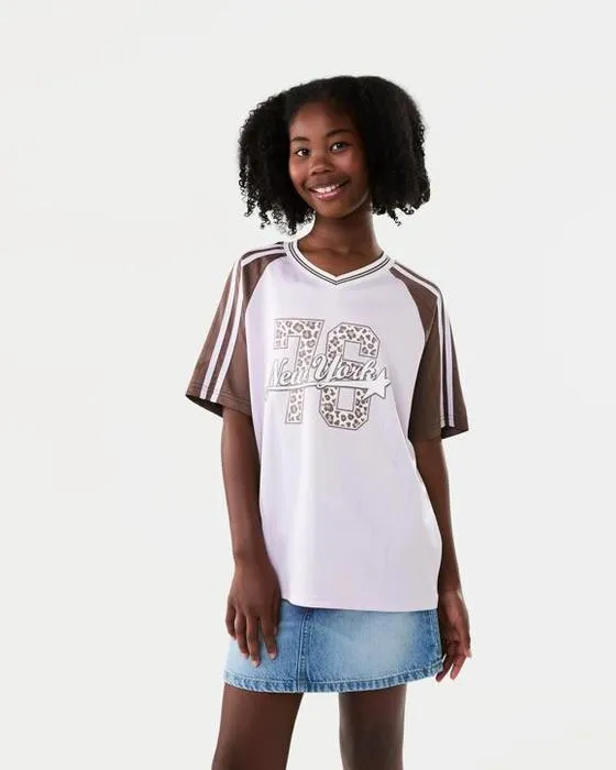 T-shirt V-Neck surdimensionné