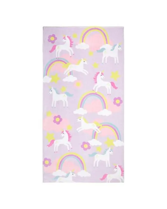 Serviette de plage Velour Kids en coton - Licorne