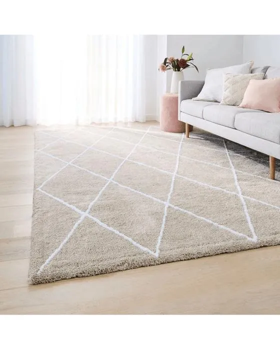 Trellis Rug - Naturel, Extra Grande - 300cm x 200cm