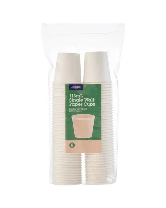 J.Burrows Coupes en papier mural simple 113mL 80 Pack