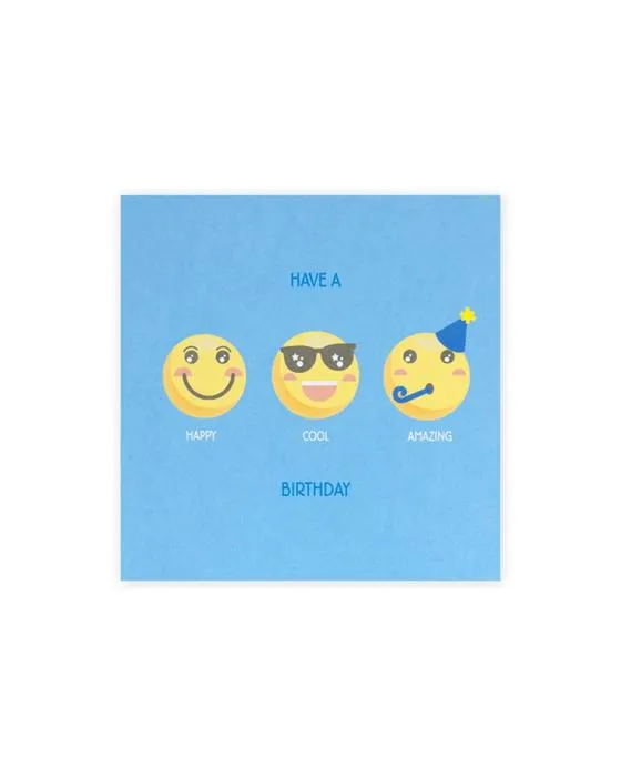 Édition créative par Hallmark Carte de voeux d'anniversaire - Emoji Party!