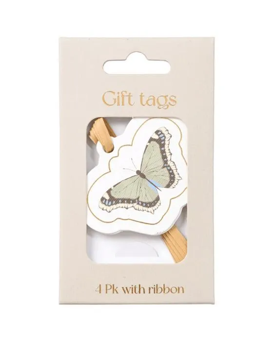 Otto Étiquettes-cadeaux Papillon 4 Pack