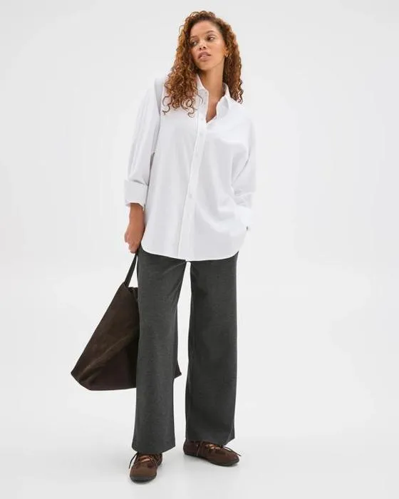 Pantalon de jogging de vérification de la jambe large de la femme cible