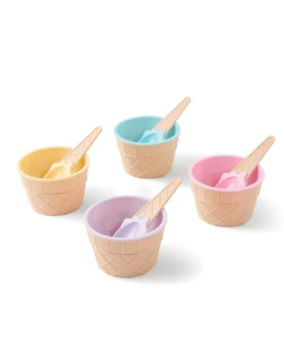 Ensemble de crème glacée et de cuillère