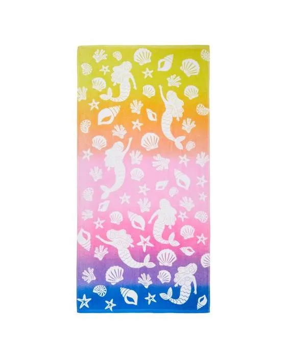 Serviette de plage Velour pour enfants en coton - Sirène