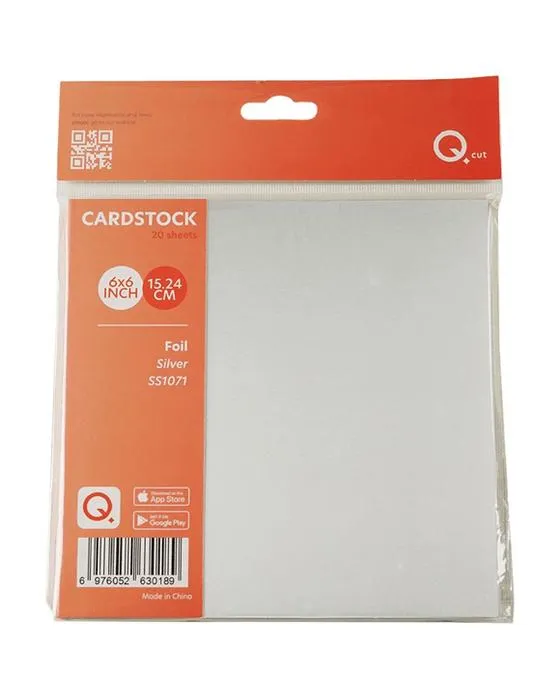 Qcut Spécial Cardestock Feuille d'argent