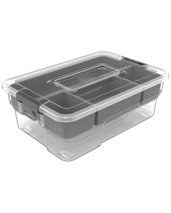Stockage par zy 5L Trier le contenant de stockage Gris transparent