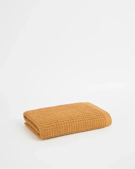 Cible Cassie Serviette de bain en coton australien texturé - Jaune