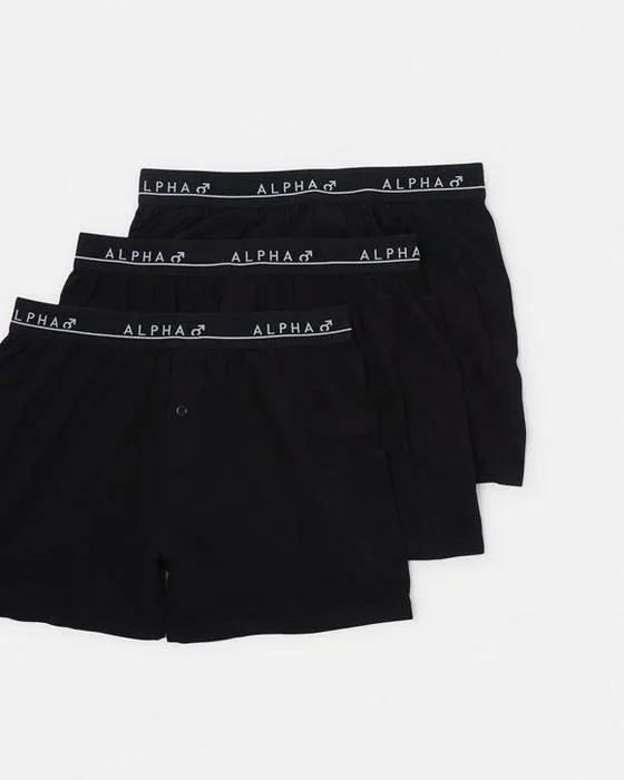 3 Pack Boxers de jersey uni