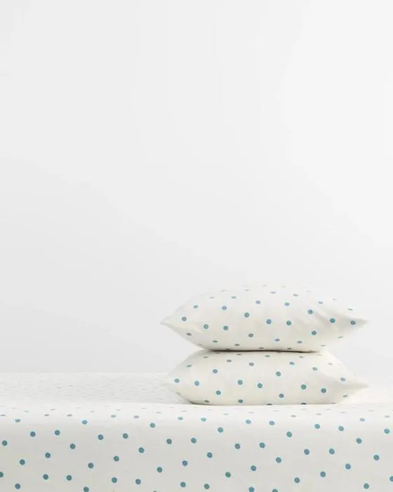 Arlo Polka Dot Stonewash 2 Pack Cotton Étui Standard - Taille unique - Bleu