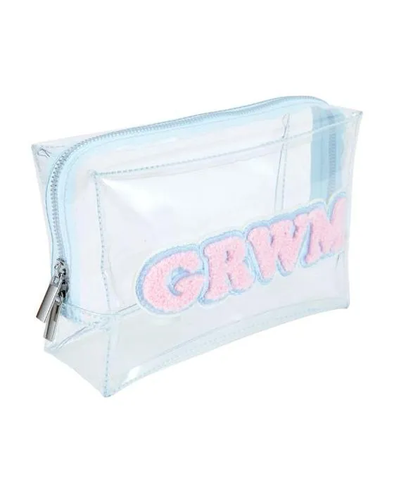 Sac de maquillage OXX Cosmétiques - Slogan, Bleu et Rose